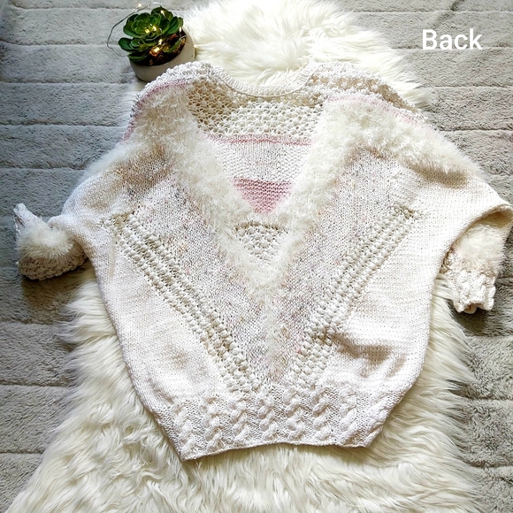 Vintage Sweaters - Vintage Hand Knit Influence Sweater 80's 90's